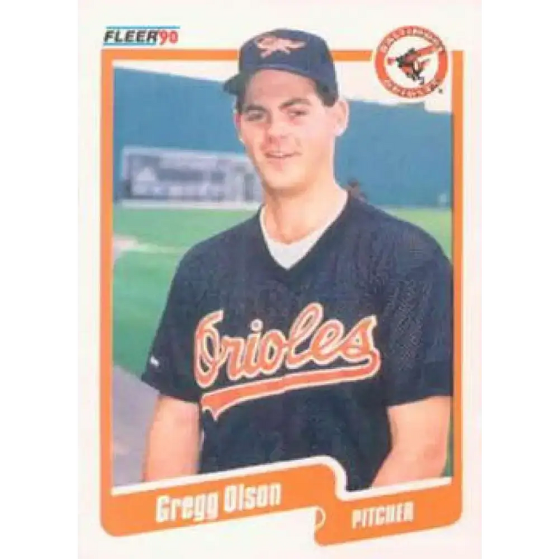 1990 Fleer #184 Gregg Olson NM-MT Baltimore Orioles Baseball Card - Baseball Card Single