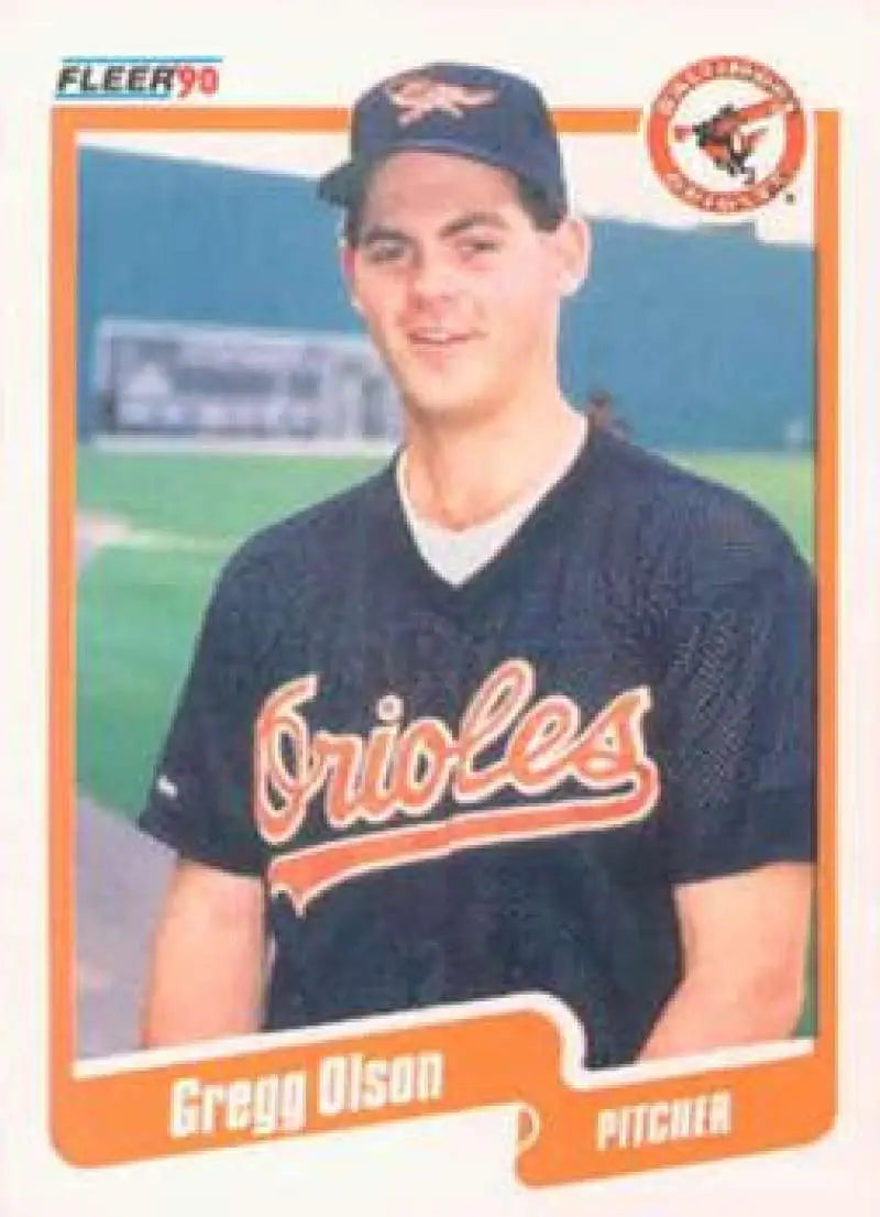 1990 Fleer #184 Gregg Olson NM-MT Baltimore Orioles Baseball Card