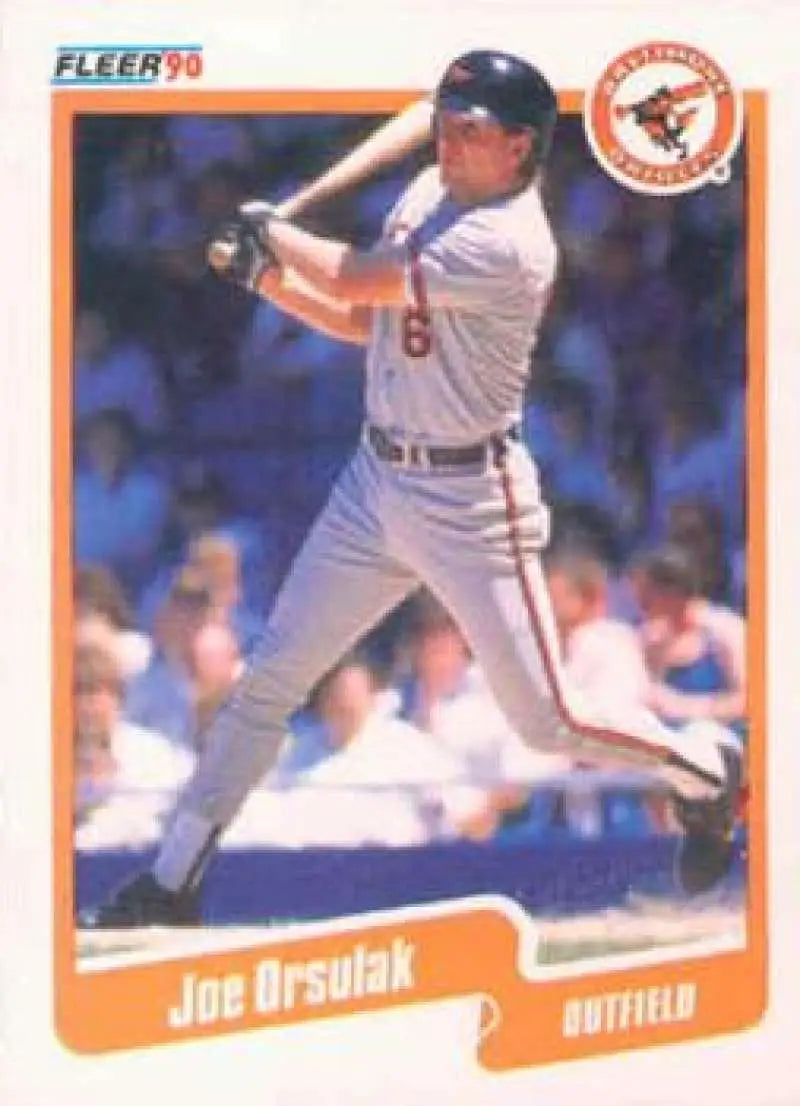 1990 Fleer #185 Joe Orsulak NM-MT Baltimore Orioles Baseball Card - Baseball Card Single
