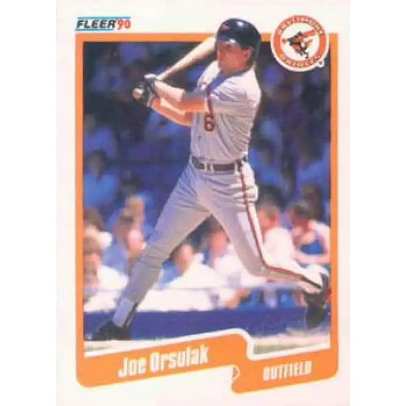 1990 Fleer #185 Joe Orsulak NM-MT Baltimore Orioles Baseball Card - Baseball Card Single
