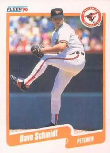 1990 Fleer #188 Dave Schmidt NM-MT Orioles - Baseball Card Single