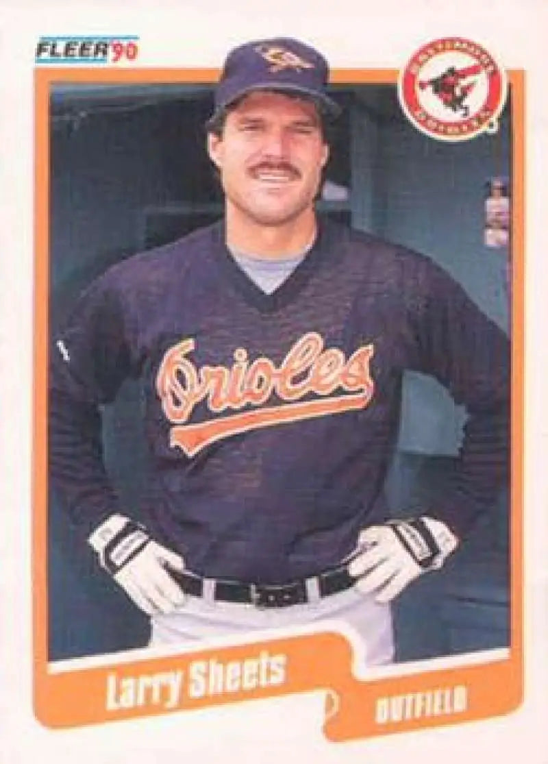 1990 Fleer #189 Larry Sheets NM-MT Baltimore Orioles Baseball Card - Baseball Card Single
