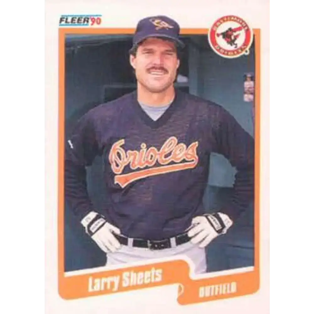 1990 Fleer #189 Larry Sheets NM-MT Baltimore Orioles Baseball Card - Baseball Card Single