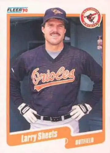 1990 Fleer #189 Larry Sheets NM-MT Orioles - Baseball Card Single