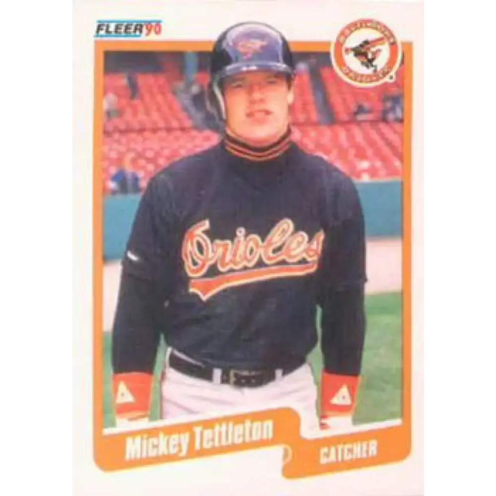 1990 Fleer #190 Mickey Tettleton NM-MT Baltimore Orioles Baseball Card - Baseball Card Single