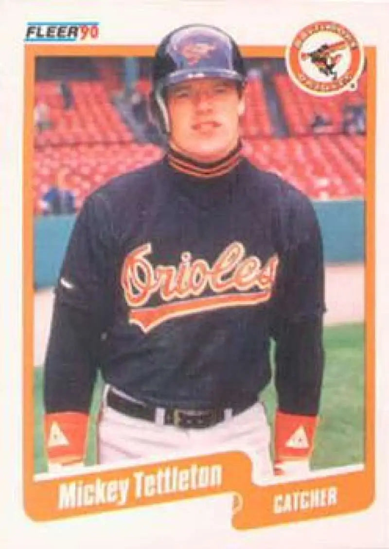 1990 Fleer #190 Mickey Tettleton NM-MT Baltimore Orioles Baseball Card - Baseball Card Single