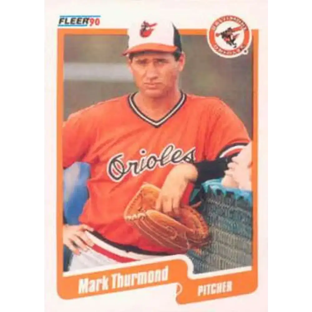1990 Fleer #191 Mark Thurmond NM-MT Baltimore Orioles Baseball Card - Baseball Card Single