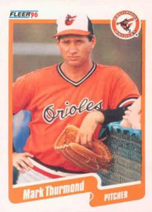 1990 Fleer #191 Mark Thurmond NM-MT Baltimore Orioles Baseball Card - Baseball Card Single