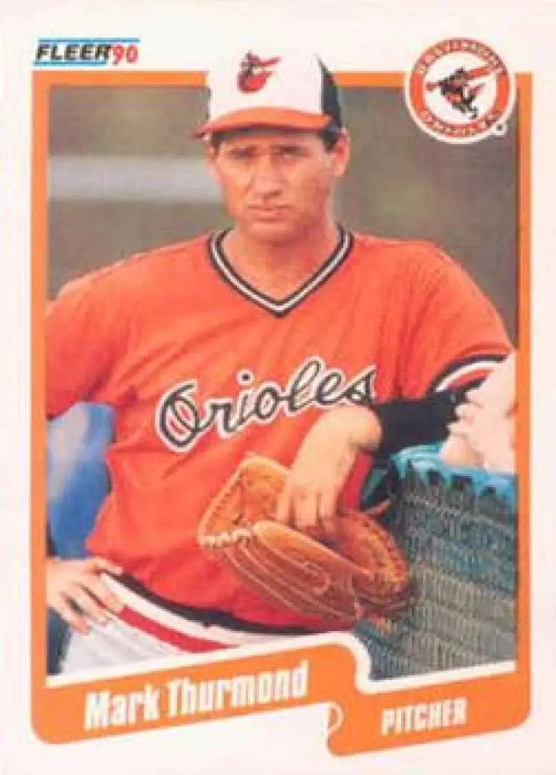 1990 Fleer #191 Mark Thurmond NM-MT Baltimore Orioles Baseball Card - Baseball Card Single