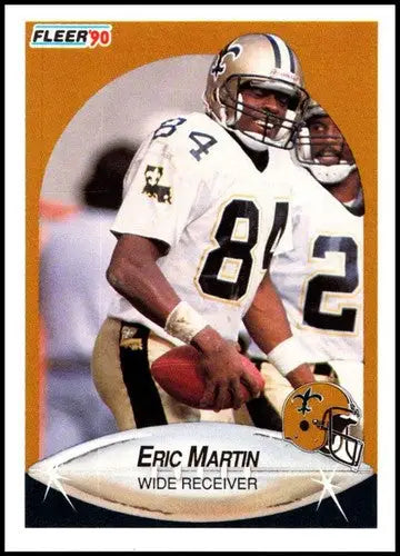 Original gloss 1990 Fleer Eric Martin football card featuring Saints by Simply Sandoval