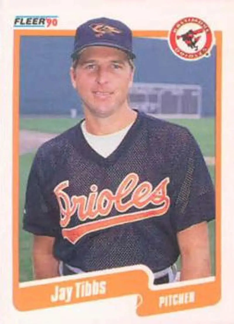 1990 Fleer #192 Jay Tibbs NM-MT Baltimore Orioles Baseball Card - Baseball Card Single