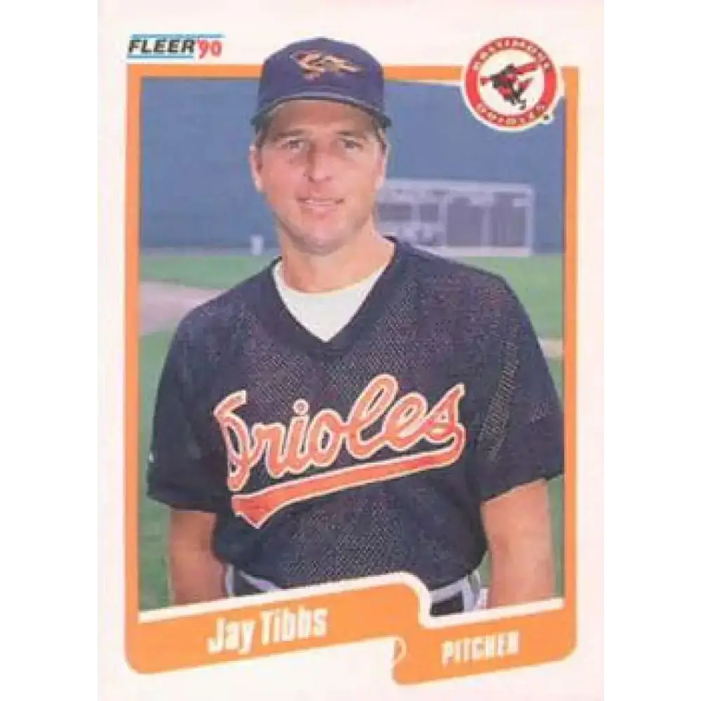 1990 Fleer #192 Jay Tibbs NM-MT Baltimore Orioles Baseball Card - Baseball Card Single