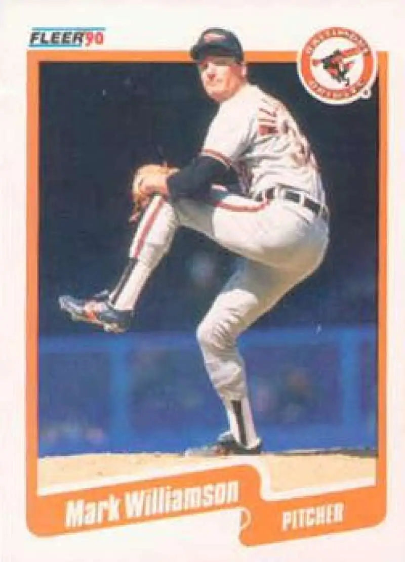 1990 Fleer #194 Mark Williamson NM-MT Baltimore Orioles Baseball Card - Baseball Card Single