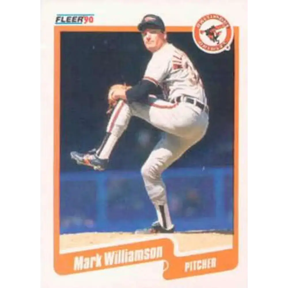 1990 Fleer #194 Mark Williamson NM-MT Baltimore Orioles Baseball Card - Baseball Card Single
