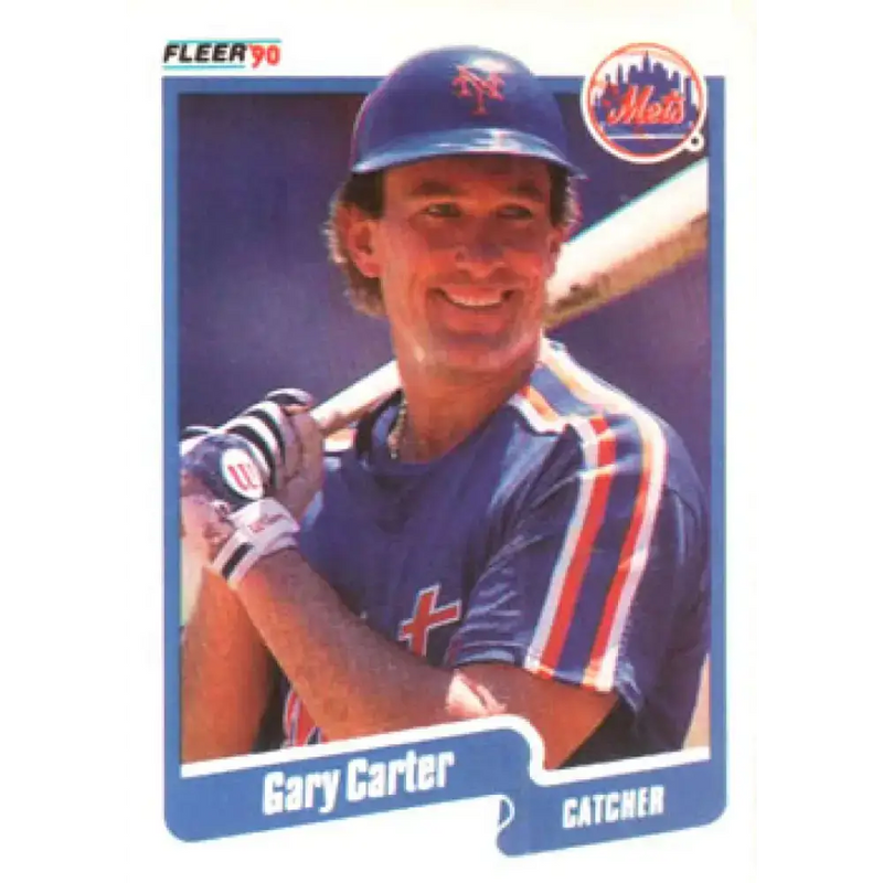 1990 Fleer #199 Gary Carter NM-MT New York Mets Baseball Card - Baseball Card Single