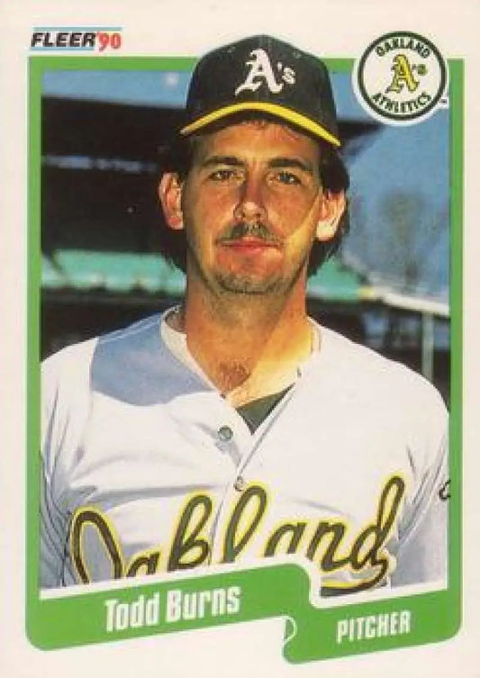 1990 Fleer #2 Todd Burns NM-MT Oakland Athletics Baseball Card