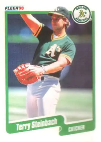 1990 Fleer #20 Terry Steinbach NM-MT Athletics - Baseball Card Single