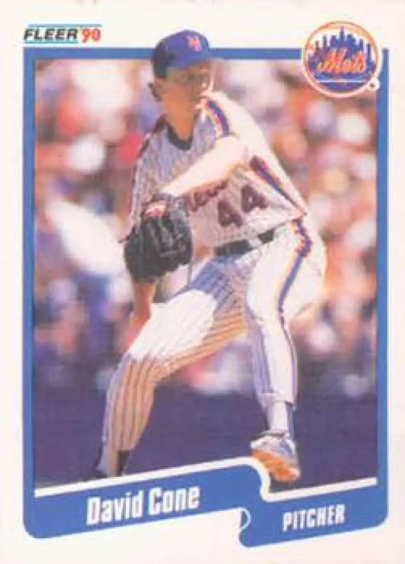 1990 Fleer #200 David Cone NM-MT New York Mets Baseball Card - Baseball Card Single