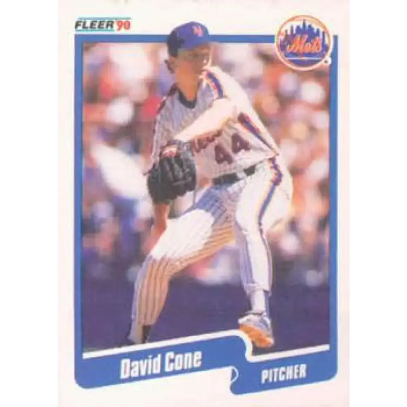 1990 Fleer #200 David Cone NM-MT New York Mets Baseball Card - Baseball Card Single