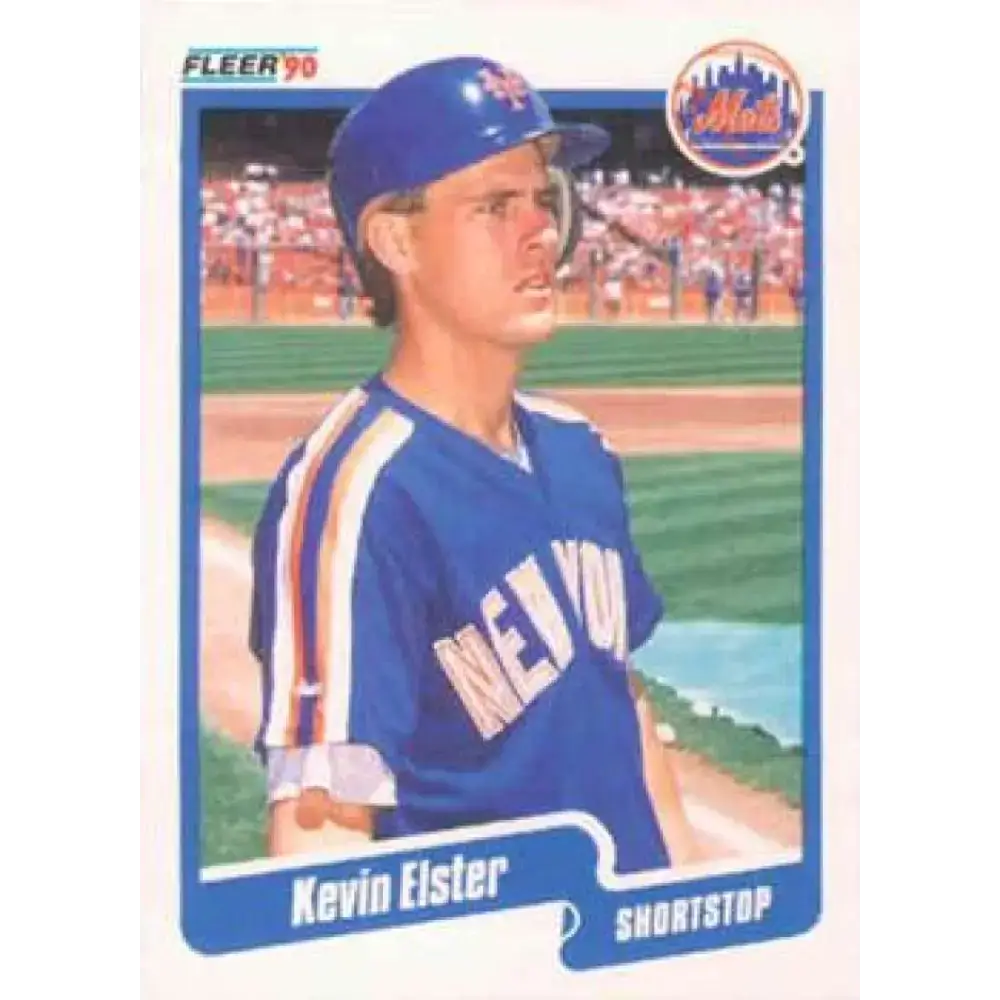 1990 Fleer #202 Kevin Elster NM-MT New York Mets Baseball Card - Baseball Card Single