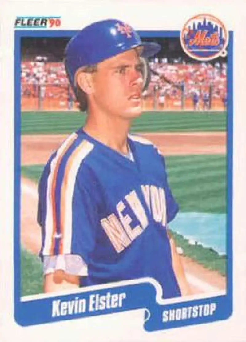 1990 Fleer #202 Kevin Elster NM-MT New York Mets Baseball Card - Baseball Card Single