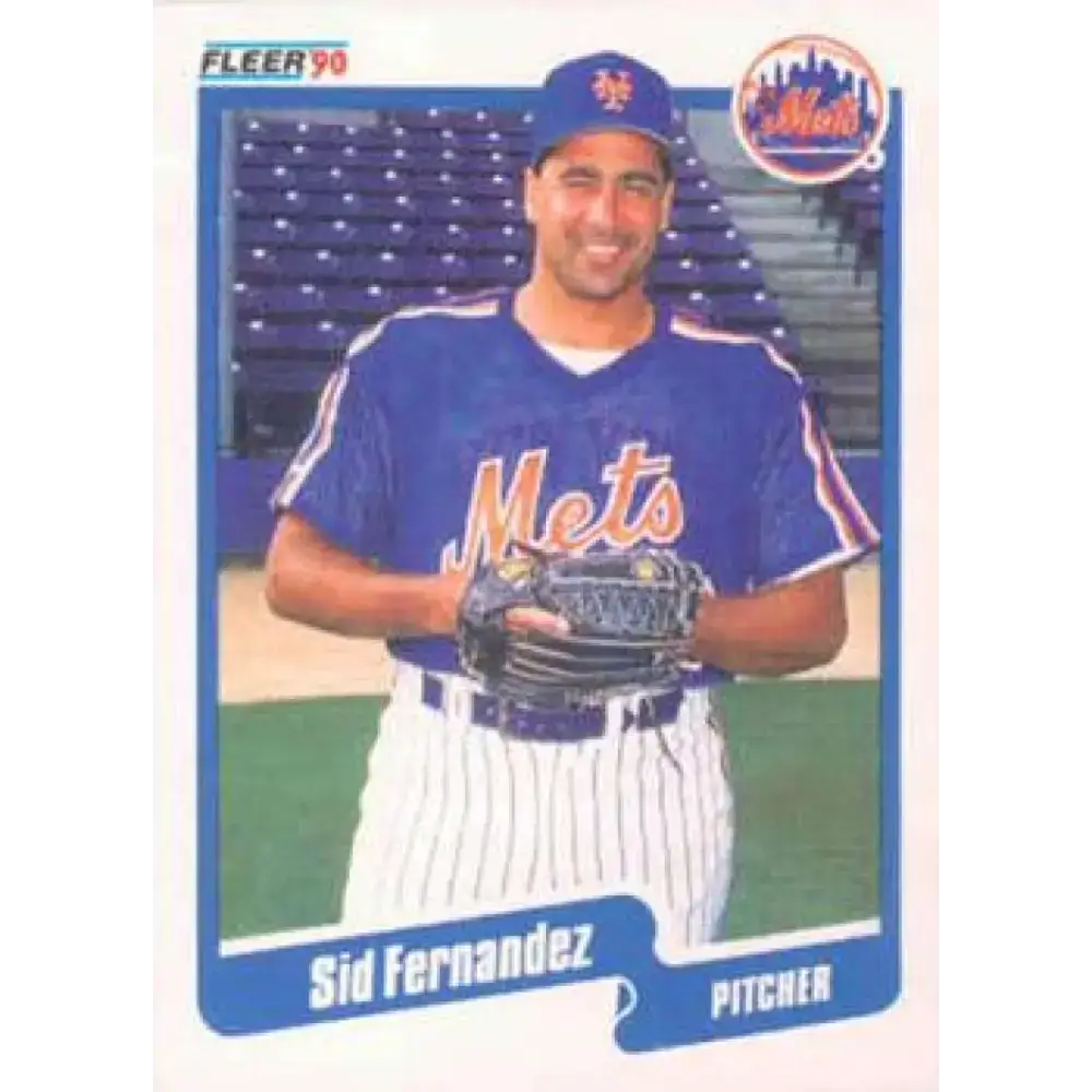 1990 Fleer #203 Sid Fernandez NM-MT New York Mets Baseball Card - Baseball Card Single