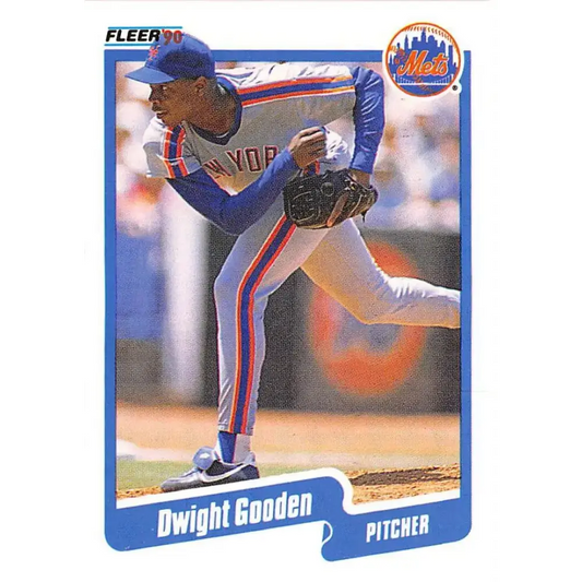 1990 Fleer #204 Dwight Gooden NM-MT New York Mets Baseball Card - Baseball Card Single