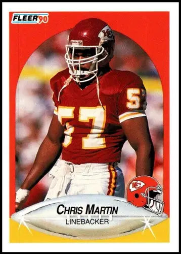 Original gloss 1990 Fleer Chris Martin Rookie Card Kansas City Chiefs simply sandoval cards typically sell