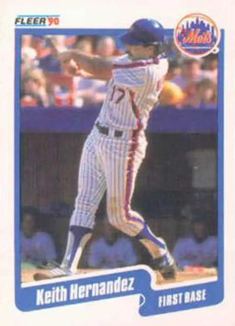 1990 Fleer #205 Keith Hernandez NM-MT New York Mets Baseball Card - Baseball Card Single