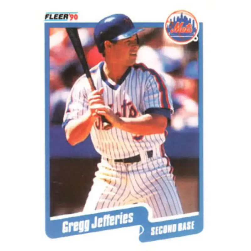 1990 Fleer #207 Gregg Jefferies NM-MT New York Mets Baseball Card - Baseball Card Single