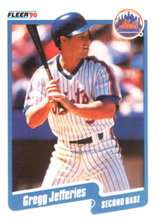 1990 Fleer #207 Gregg Jefferies NM-MT New York Mets Baseball Card - Baseball Card Single
