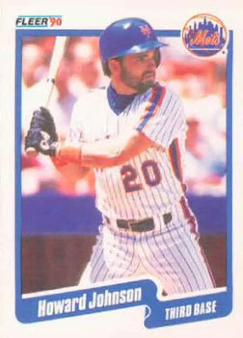 1990 Fleer #208 Howard Johnson NM-MT New York Mets Baseball Card - Baseball Card Single