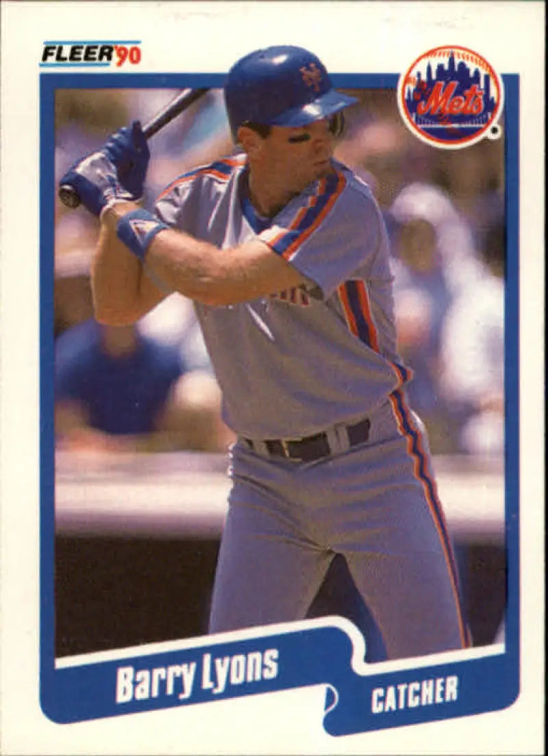 1990 Fleer #209 Barry Lyons NM-MT New York Mets Baseball Card - Baseball Card Single