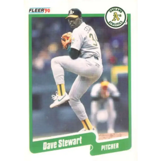 1990 Fleer #21 Dave Stewart NM-MT Oakland Athletics Baseball Card - Baseball Card Single