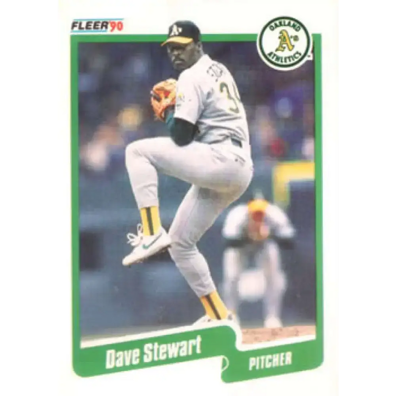 1990 Fleer #21 Dave Stewart NM-MT Oakland Athletics Baseball Card - Baseball Card Single