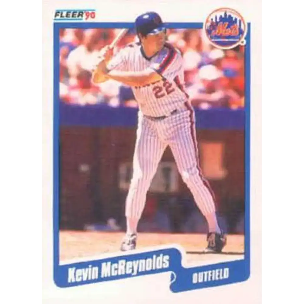 1990 Fleer #211 Kevin McReynolds NM-MT New York Mets Baseball Card - Baseball Card Single