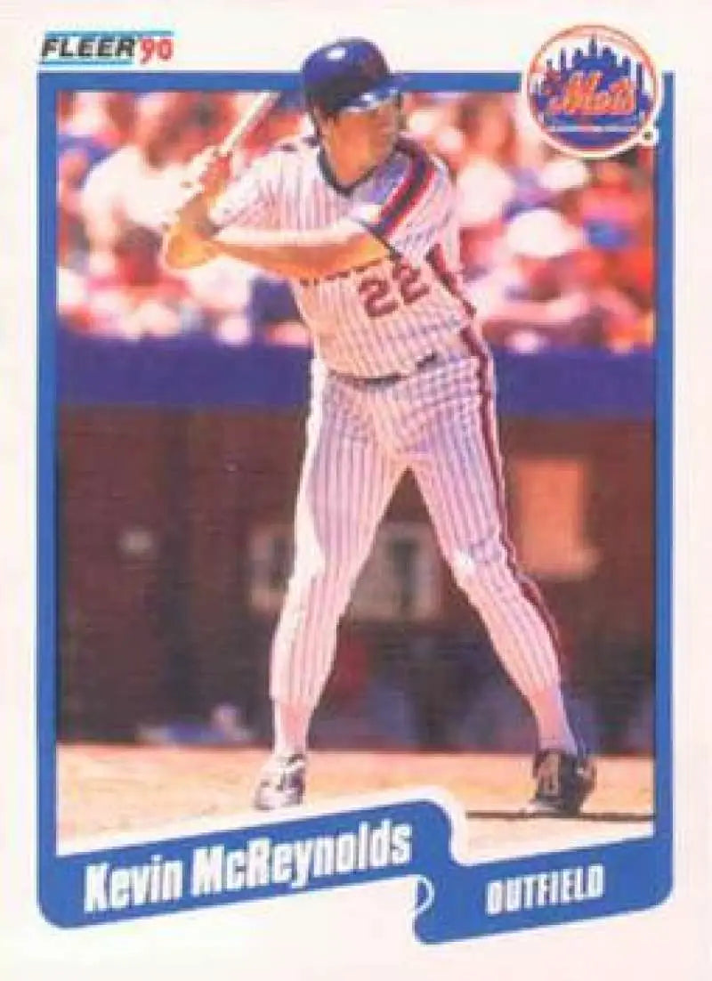 1990 Fleer #211 Kevin McReynolds NM-MT New York Mets Baseball Card - Baseball Card Single