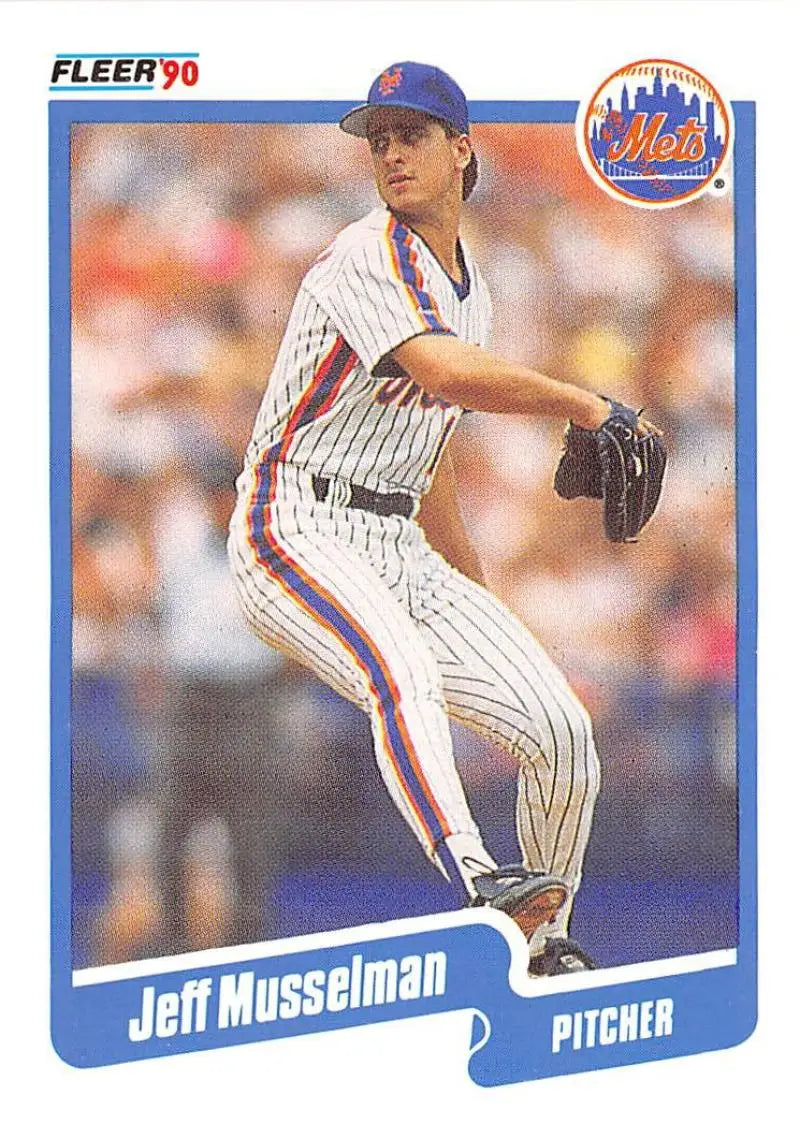 1990 Fleer #212 Jeff Musselman NM-MT New York Mets Baseball Card - Baseball Card Single