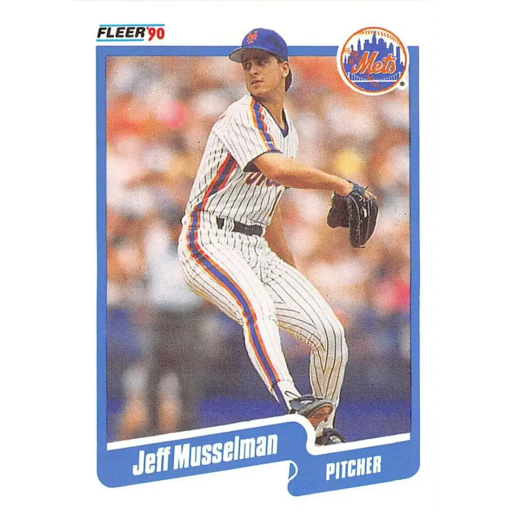 1990 Fleer #212 Jeff Musselman NM-MT New York Mets Baseball Card - Baseball Card Single