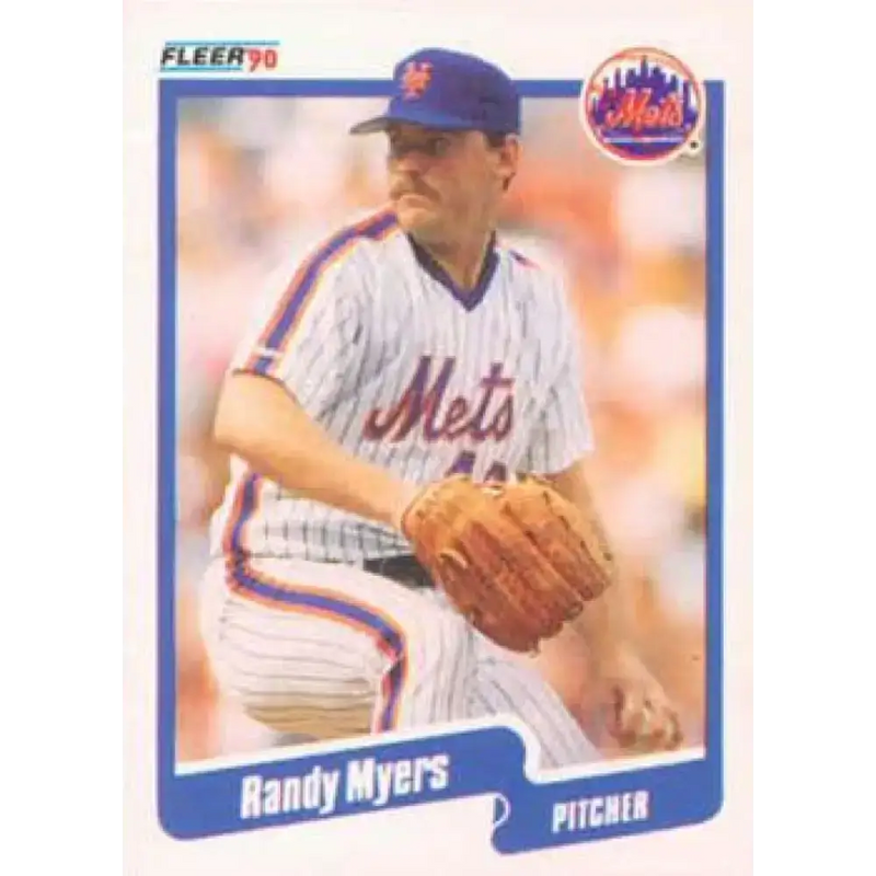 1990 Fleer #213 Randy Myers NM-MT New York Mets Baseball Card - Baseball Card Single