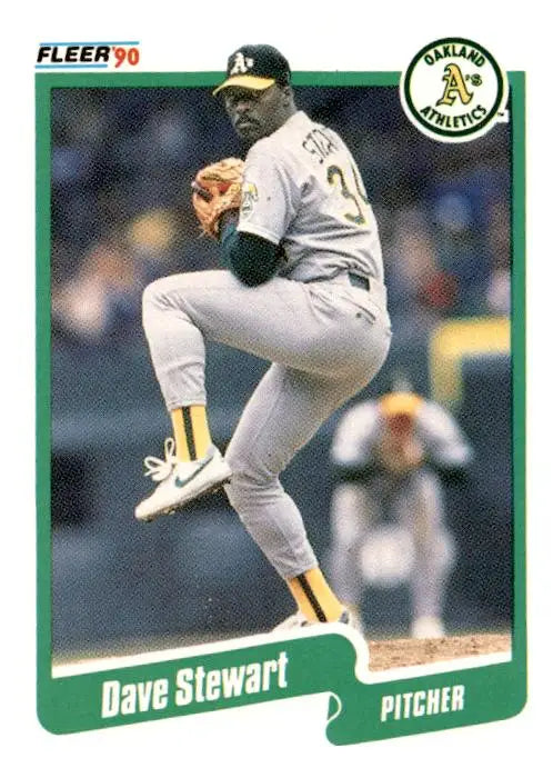 1990 Fleer #21a Dave Stewart - Baseball Card Single