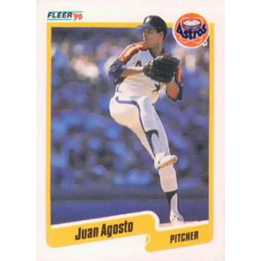1990 Fleer #220 Juan Agosto NM-MT Houston Astros Baseball Card - Baseball Card Single