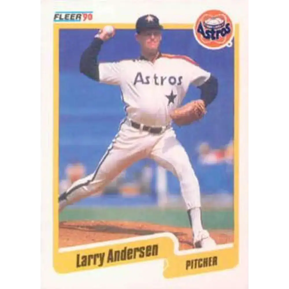 1990 Fleer #221 Larry Andersen NM-MT Houston Astros Baseball Card - Baseball Card Single
