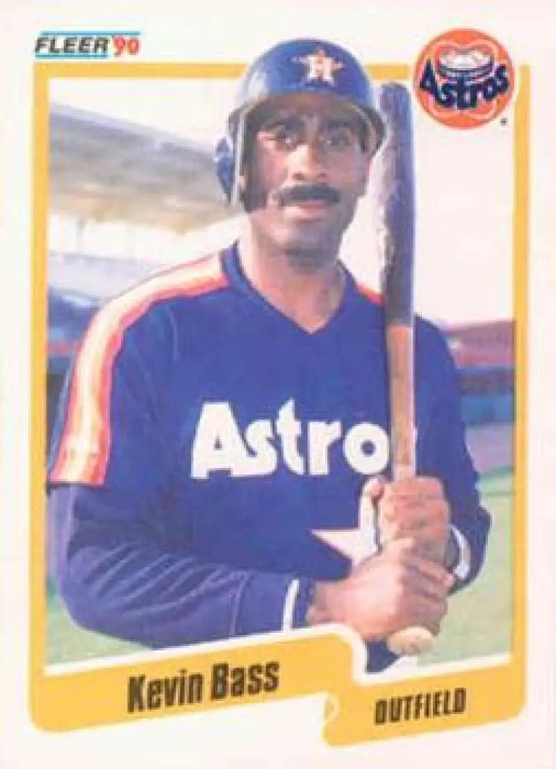 1990 Fleer #223 Kevin Bass NM-MT Houston Astros Baseball Card - Baseball Card Single