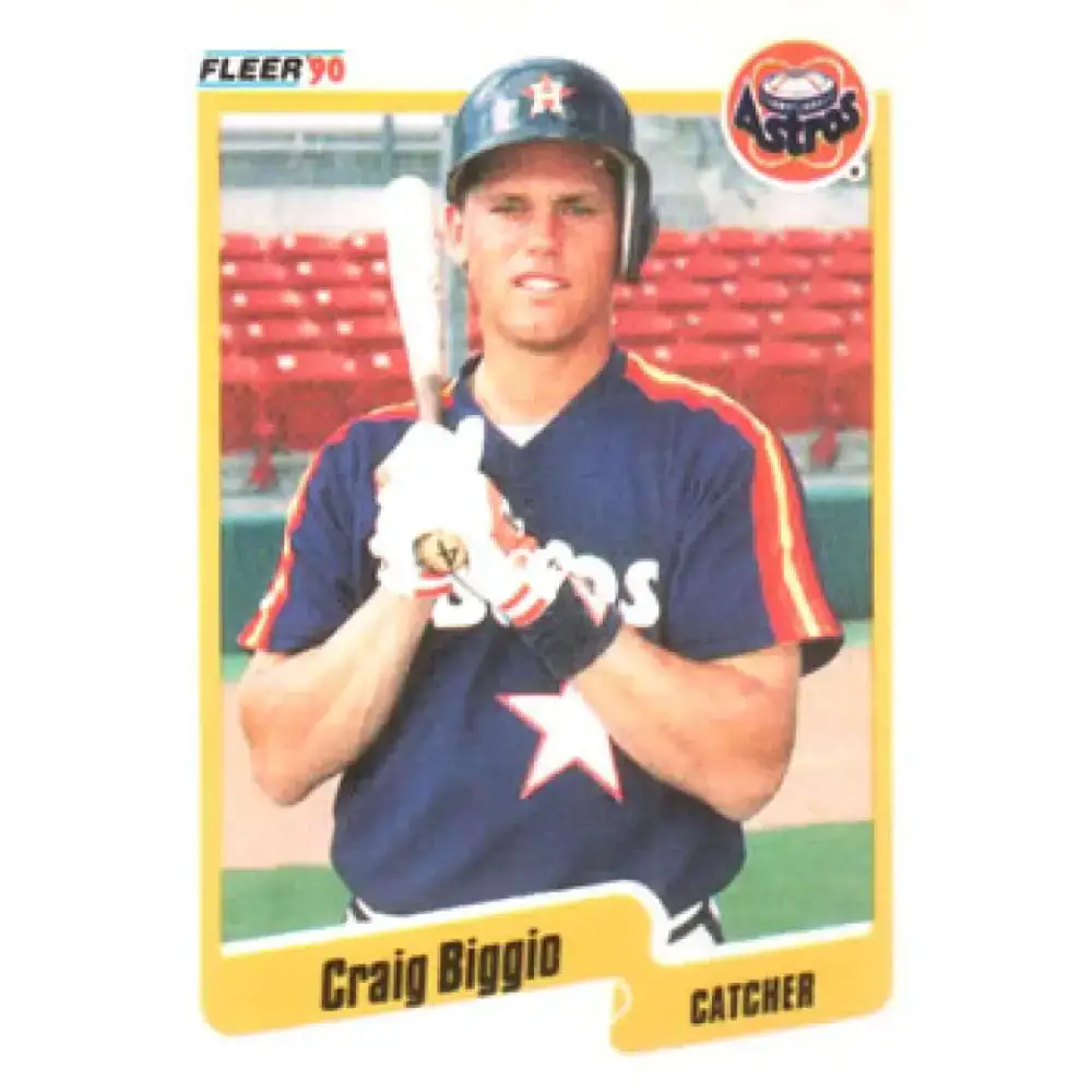 1990 Fleer #224 Craig Biggio NM-MT Houston Astros Baseball Card - Baseball Card Single