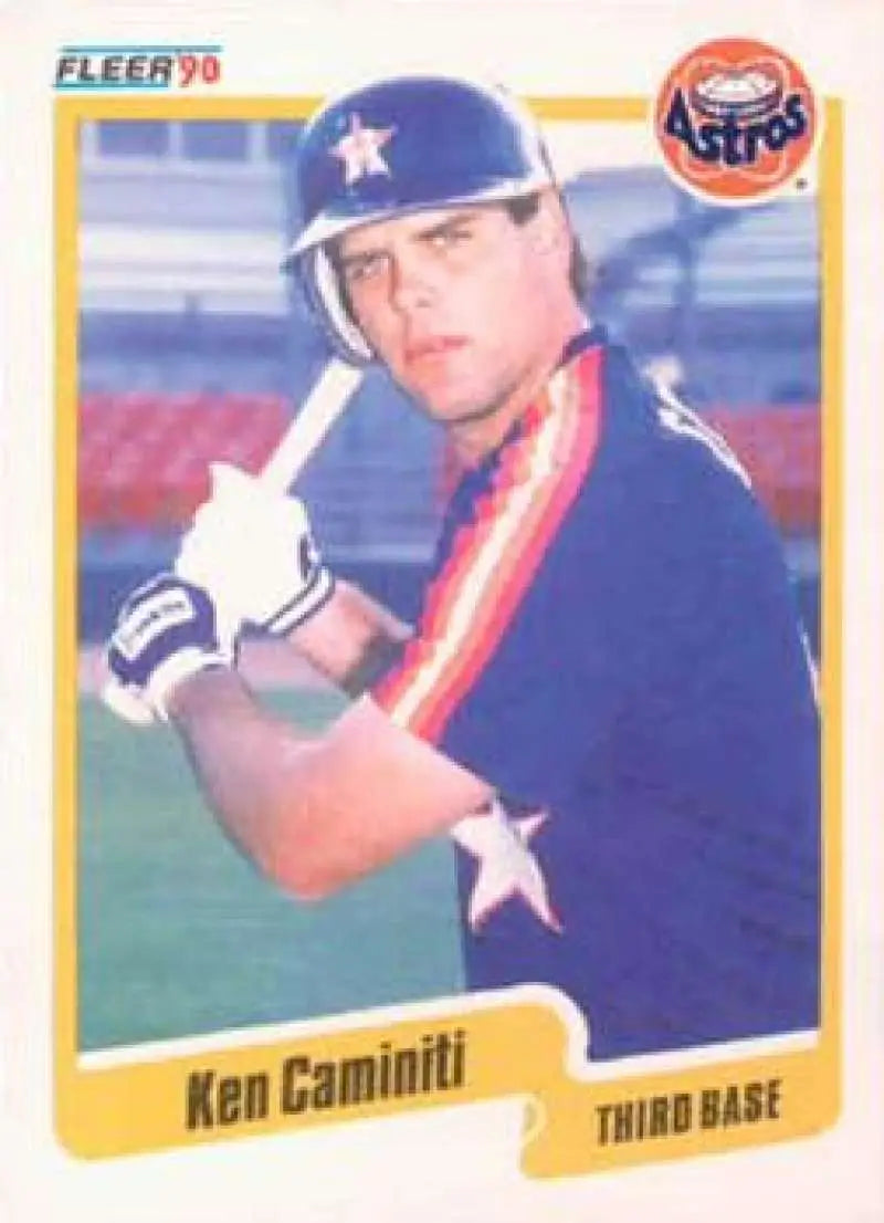 1990 Fleer #225 Ken Caminiti NM-MT Houston Astros Baseball Card - Baseball Card Single