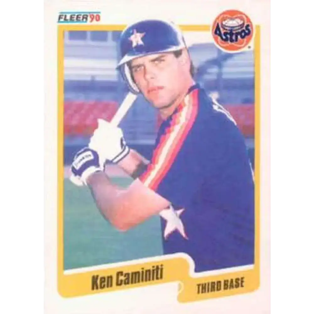 1990 Fleer #225 Ken Caminiti NM-MT Houston Astros Baseball Card - Baseball Card Single