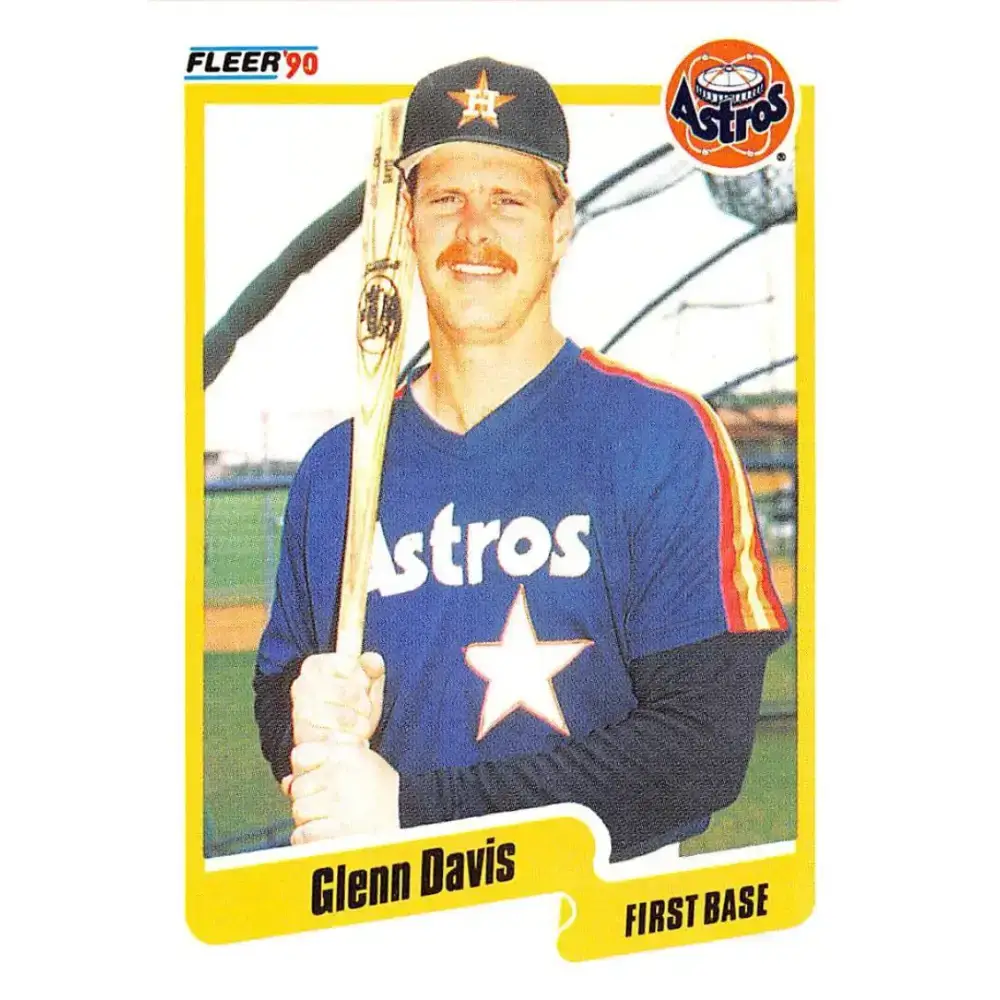 1990 Fleer #228 Glenn Davis NM-MT Houston Astros Baseball Card - Baseball Card Single
