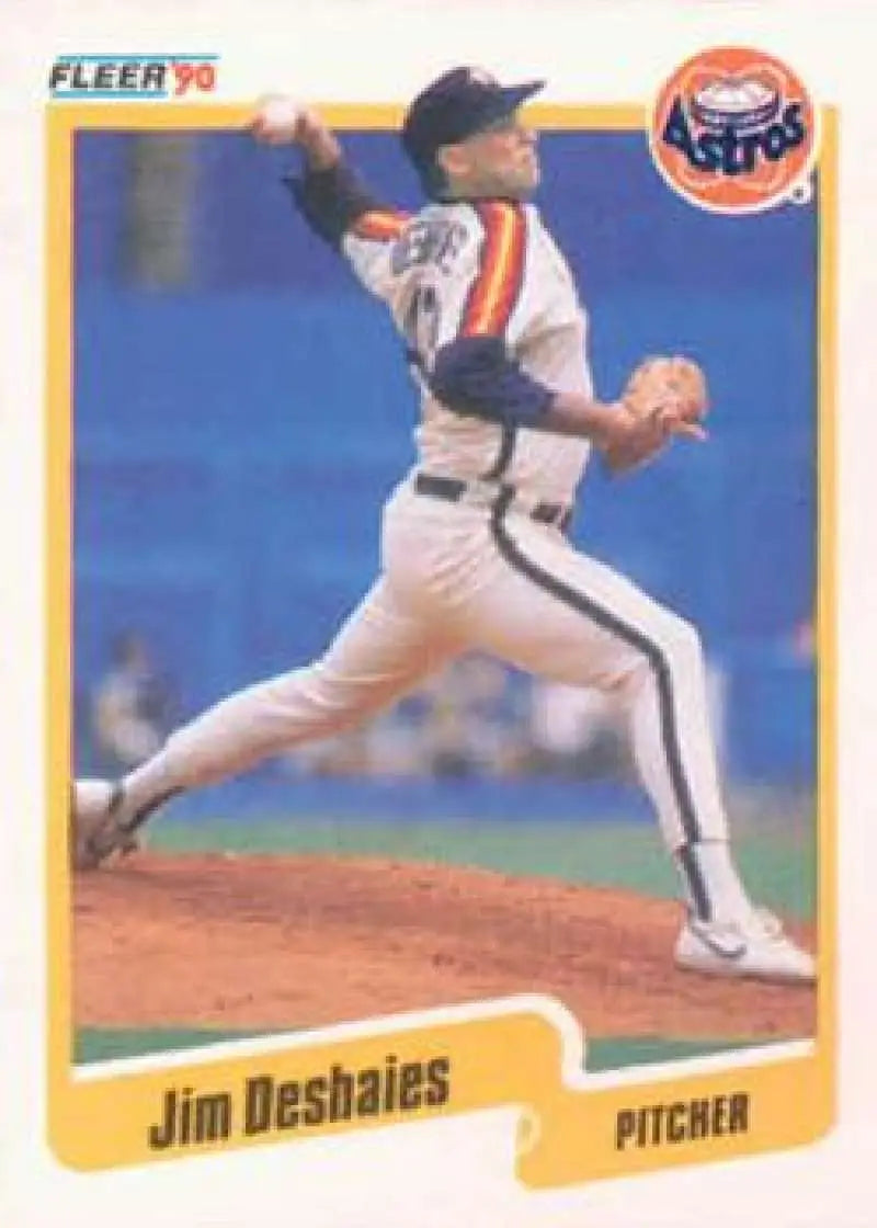 1990 Fleer #229 Jim Deshaies NM-MT Houston Astros Baseball Card - Baseball Card Single