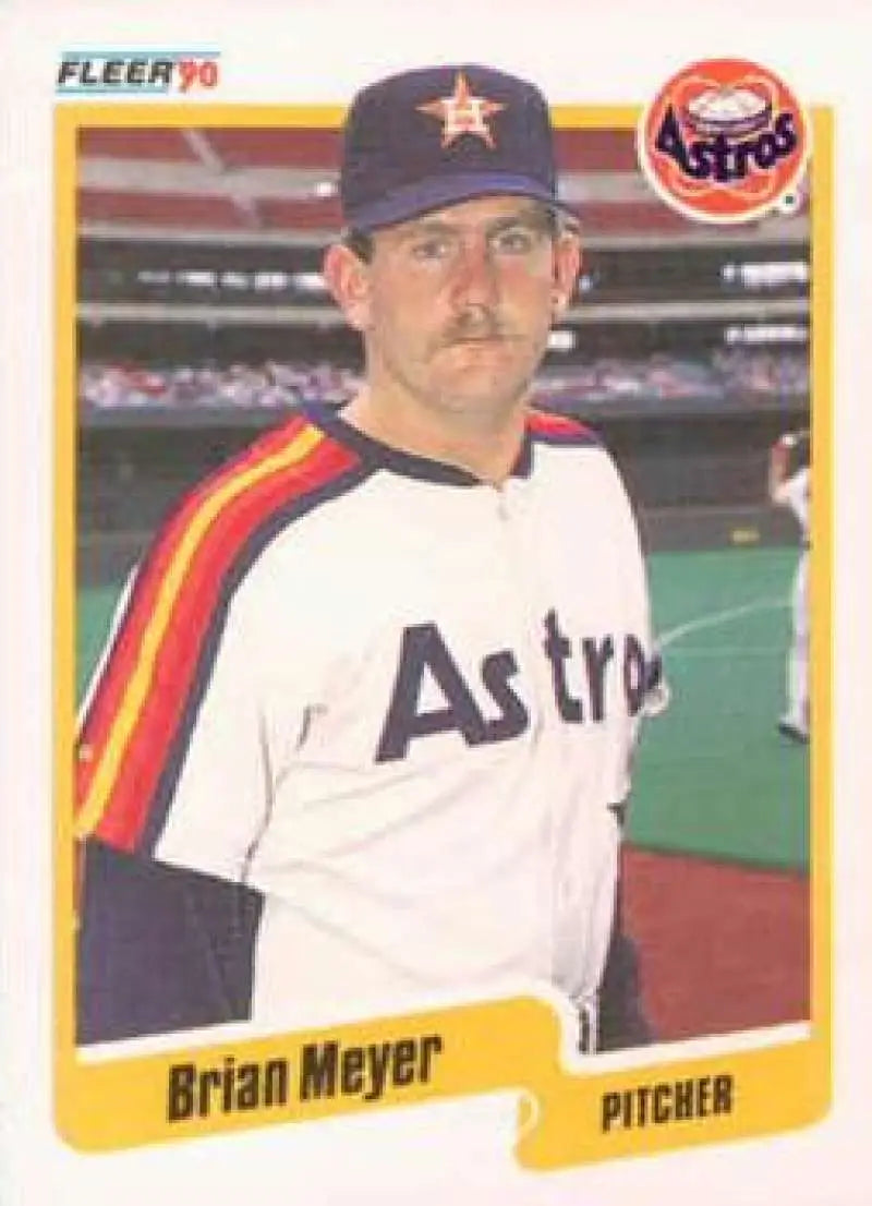 1990 Fleer #232 Brian Meyer NM-MT Houston Astros Baseball Card - Baseball Card Single